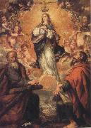 Juan de Valdes Leal Virgin of the Immaculate Conception with Sts.Andrew and Fohn the Baptist painting
